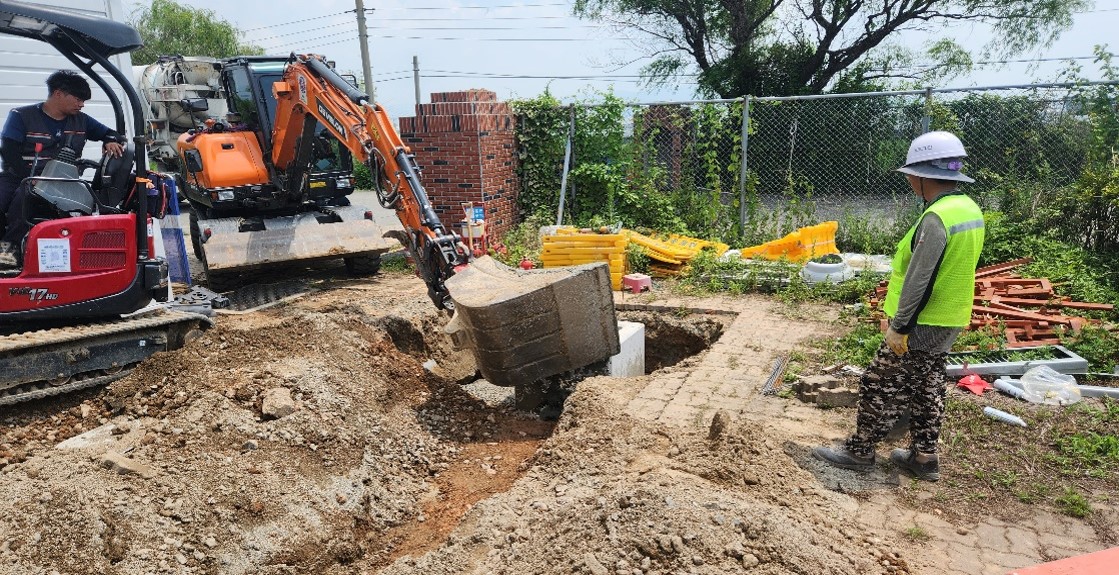 콘크리트 집수정 설치(레미콘타설)